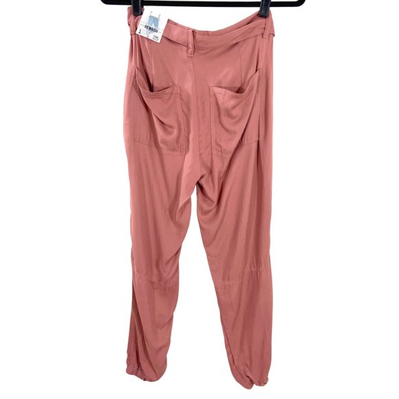 NWT Dusty Rose Pants with Tie Waist Belt - Picture 2 of 4